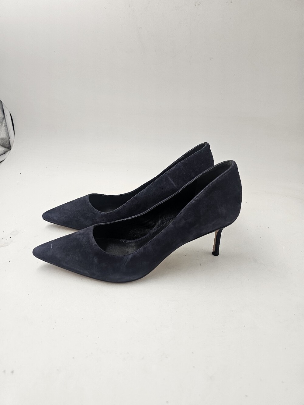 Veronica Beard Rita Navy Blue Suede Pointed Toe Pumps 7.5M NWOB - Picture 8 of 8